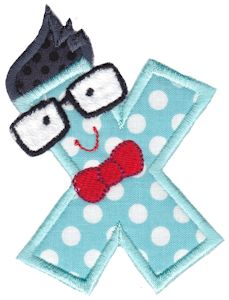 Hipster Boys Alpha Applique X