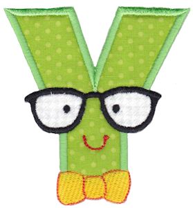 Hipster Boys Alpha Applique Y