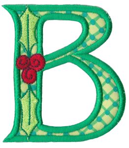 Holly Alpha Applique Capital B
