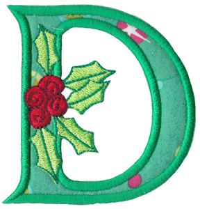 Holly Alpha Applique Capital D