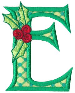 Holly Alpha Applique Capital E