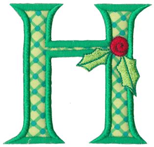Holly Alpha Applique Capital H
