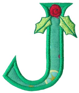 Holly Alpha Applique Capital J