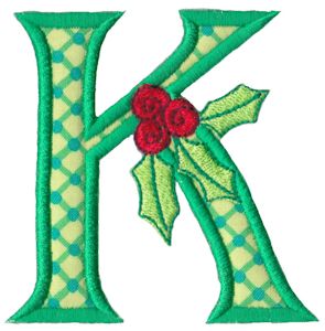 Holly Alpha Applique Capital K