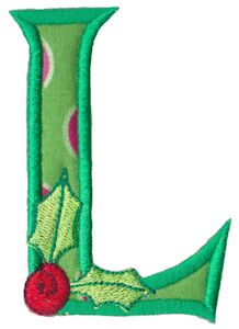 Holly Alpha Applique Capital L
