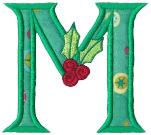 Holly Alpha Applique Capital M