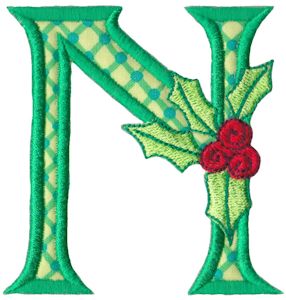 Holly Alpha Applique Capital N