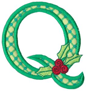 Holly Alpha Applique Capital Q