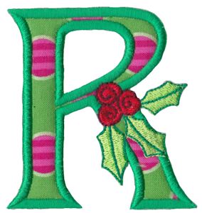 Holly Alpha Applique Capital R