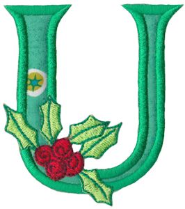 Holly Alpha Applique Capital U