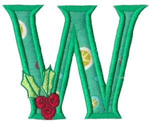 Holly Alpha Applique Capital W