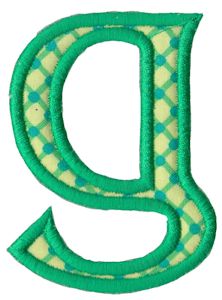 Holly Alpha Lower Case g