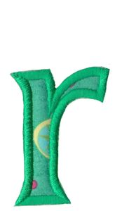 Holly Alpha Lower Case r