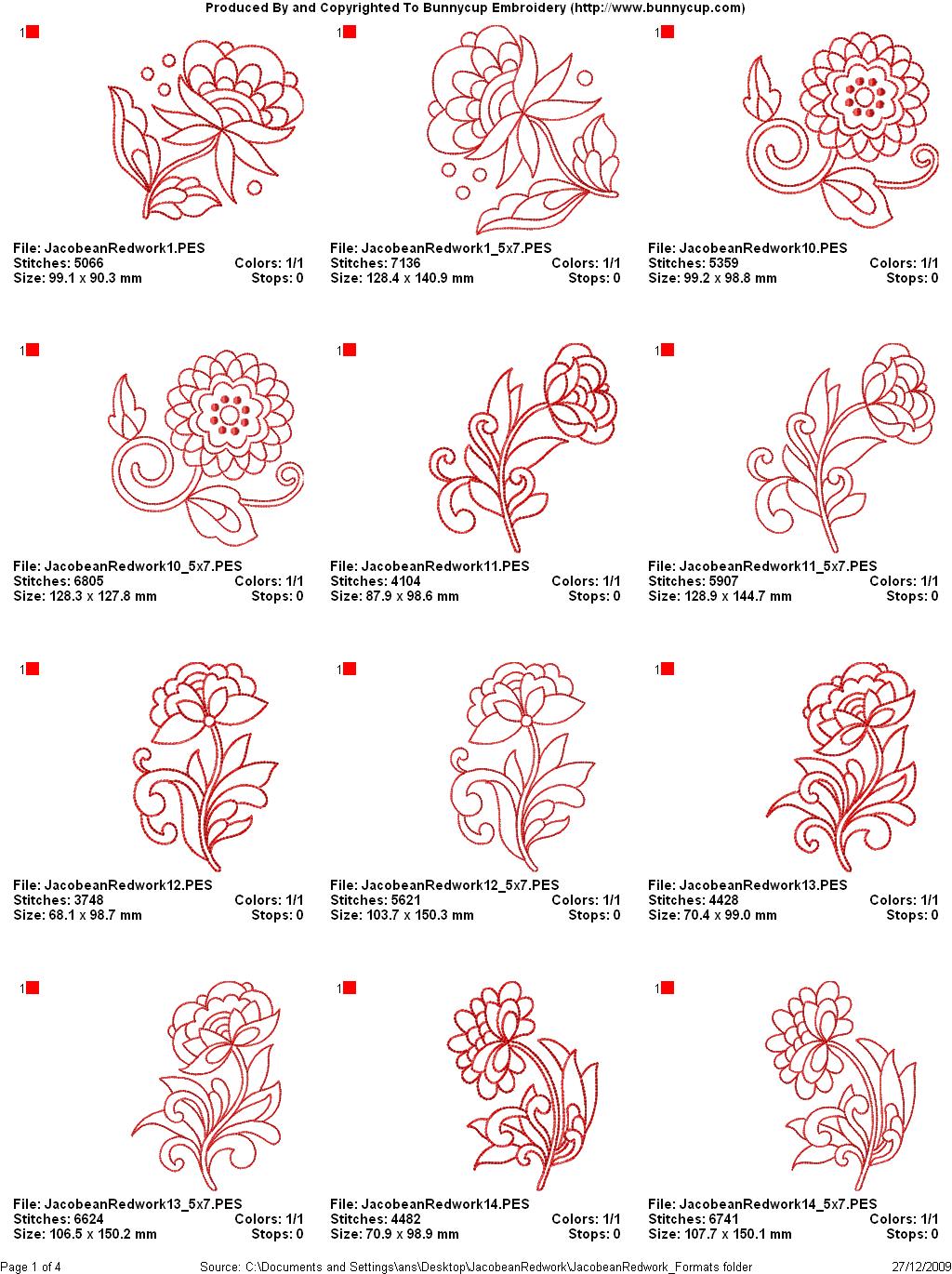 Mermaids Redwork - Embroidery | Free Machine Embroidery Designs