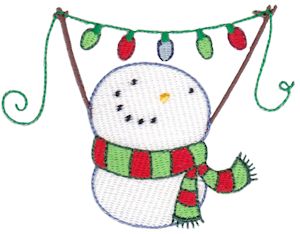 Christmas Lights Snowman