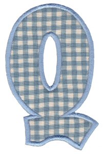 Kids Alpha Applique Q