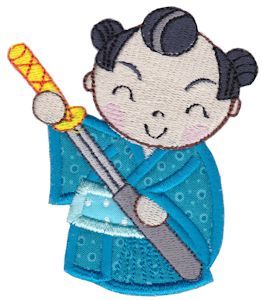 Kokeshi Dolls Boys Applique 2