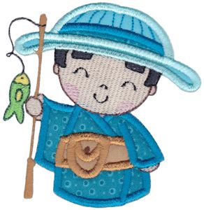 Kokeshi Dolls Boys Applique 7