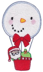 Santa In Hot Air Balloon