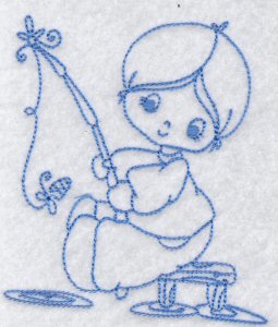 Little Fisherman Redwork 6