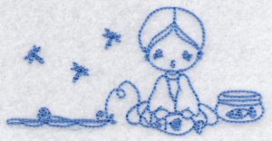 Little Fisherman Redwork 8