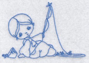 Little Fisherman Redwork 9