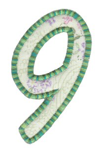 Lovely Applique Alphabet 9