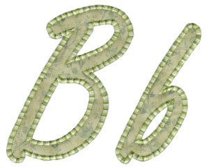 Lovely Applique Alphabet b