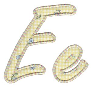 Lovely Applique Alphabet e