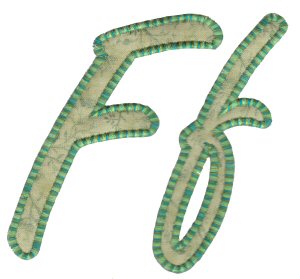 Lovely Applique Alphabet f