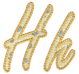 Lovely Applique Alphabet h