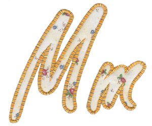 Lovely Applique Alphabet m