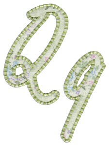 Lovely Applique Alphabet q