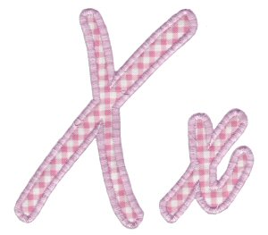 Lovely Applique Alphabet x