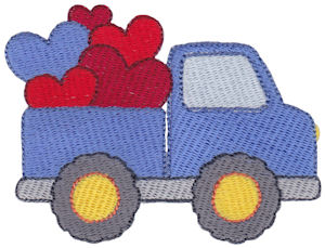 Valentine's Truck Filled Stitch