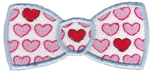 Filled Stitch Heart Bowtie