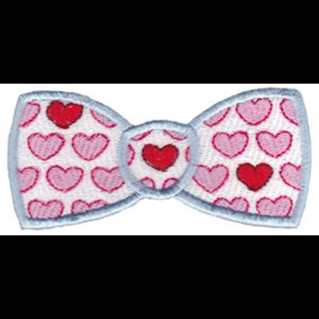 Filled Stitch Heart Bowtie