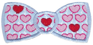 Applique Heart Bowtie
