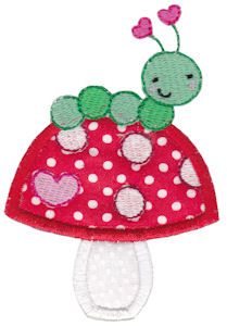 Applique Caterpillar and Mushroom