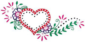 Mehndi Hearts 5 5x7 6x10