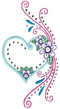 Mehndi Hearts 9 5x7 6x10