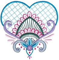 Mehndi Hearts 5x7 6x10