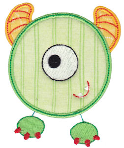 Monster Mash Numbers Applique 0