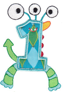 Monster Mash Numbers Applique 1