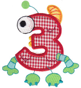 Monster Mash Numbers Applique 3