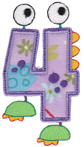 Monster Mash Numbers Applique 4