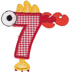 Monster Mash Numbers Applique 7