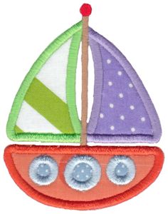 Sail Boat Applique