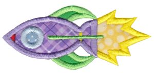 Rocket Ship Applique