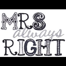 Mrs Always Right